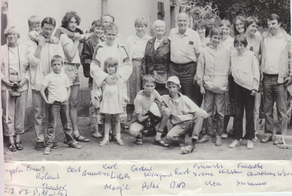 Großfamilie Möller in Pillnitz im Juli 1987